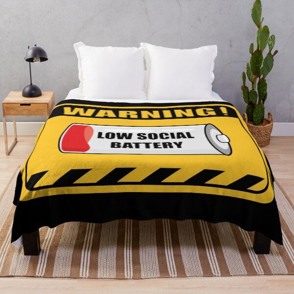 Item preview, Student humor Low social battery Warning designed and sold by Art-of-Rory.