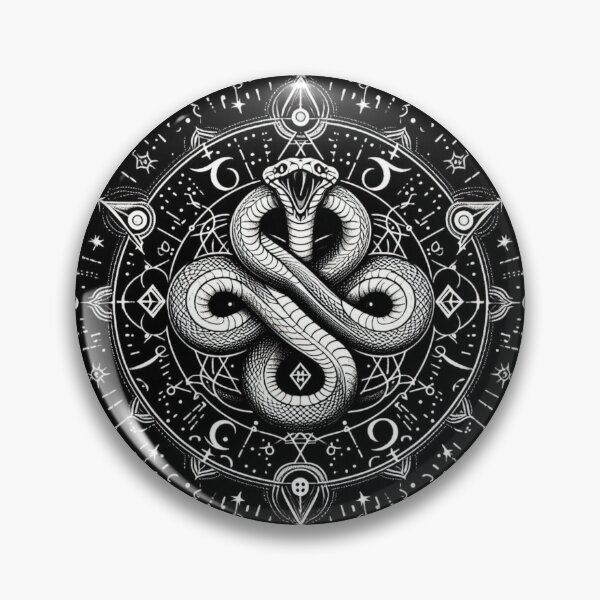Item preview, Damballah - mystical snake entwined in an esoteric, geometric design designed and sold by SplashPixel.