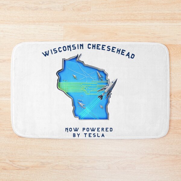 Item preview, Wisconsin Cheesehead Meets Tesla Tech designed and sold by AnnDesignStudio.