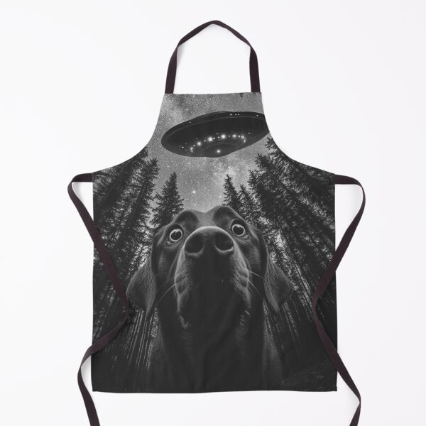 Item preview, Funny Black Lab UFO selfie designed and sold by CompassandCrate.