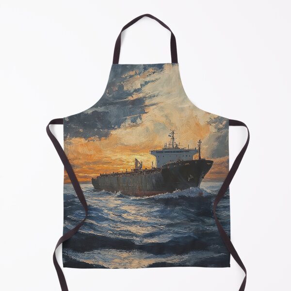 Item preview, Stormbound Cargo – Ship at Sea Sunset Adventure Art Tee designed and sold by AchaRat.