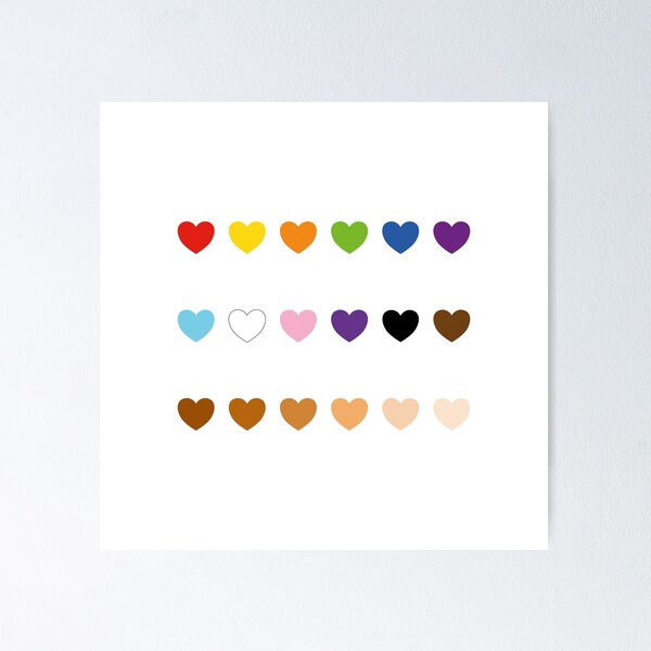 Item preview, Inclusion and diversity Hearts designed and sold by Inspirationmotivation.