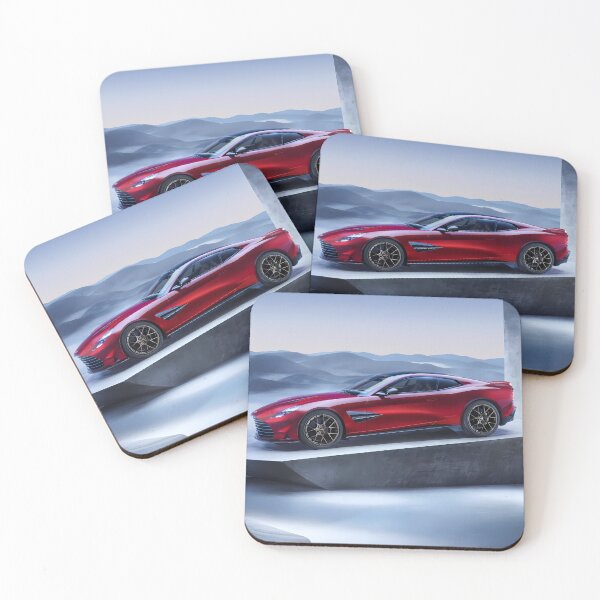 Item preview, Red Aston Martin Vanquish – Luxury in Motion Poster designed and sold by AutoPopStudio.