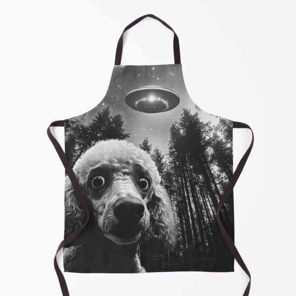 Item preview, Funny Poodle UFO selfie designed and sold by CompassandCrate.
