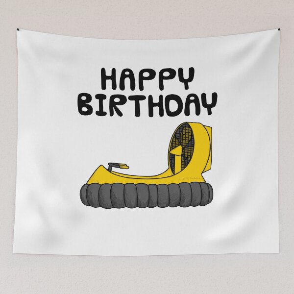 Item preview, Hovercraft Happy Birthday designed and sold by doodlerob.