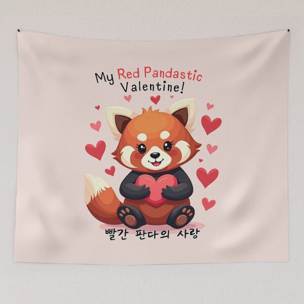 Item preview, My Red Pandastic Valentine - Korean "The Love of the Red Panda" designed and sold by mycreastyle.