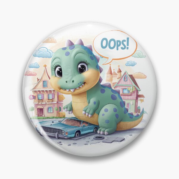 Item preview, Oops! Cute Girl Dinosaur in Toy Town designed and sold by KateVil.