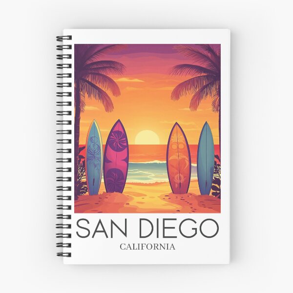 Item preview, A Pop Art Travel Print of San Diego - California  designed and sold by StudioRedKoala.
