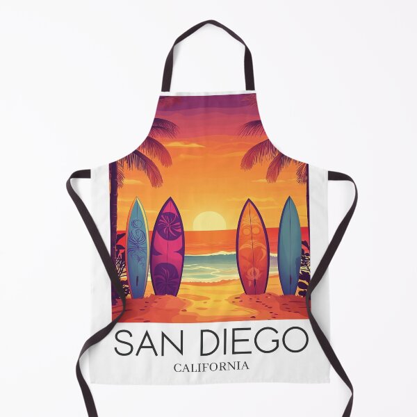 Item preview, A Pop Art Travel Print of San Diego - California designed and sold by StudioRedKoala.