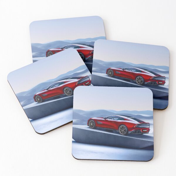 Item preview, Red Aston Martin Vanquish – Luxury in Motion Poster II designed and sold by AutoPopStudio.