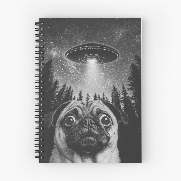 Item preview, Funny Pug UFO selfie designed and sold by CompassandCrate.
