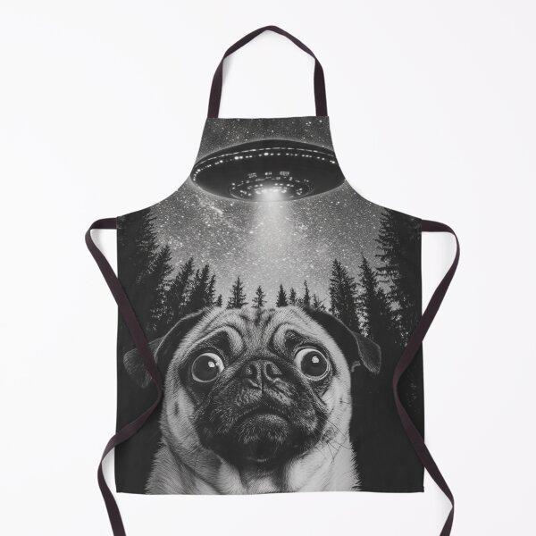 Item preview, Funny Pug UFO selfie designed and sold by CompassandCrate.