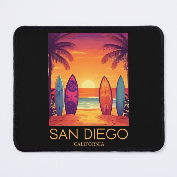 Item preview, A Pop Art Travel Print of San Diego - California designed and sold by StudioRedKoala.