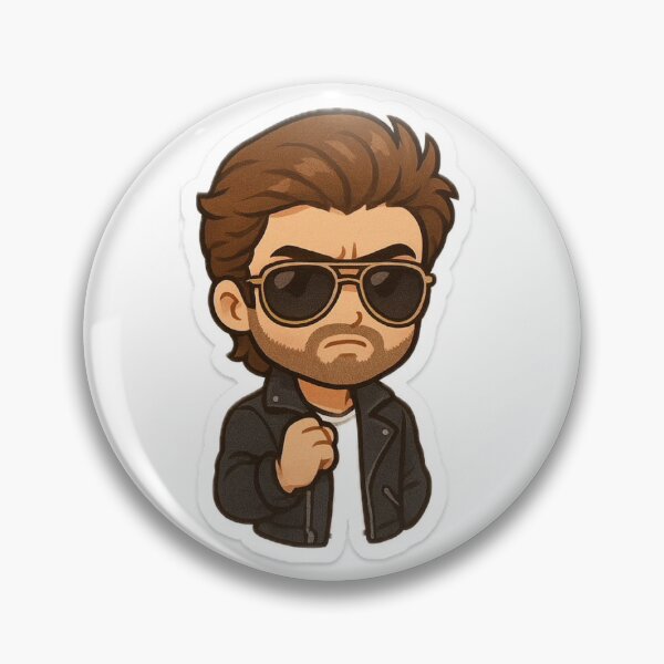 Aperçu de l'œuvre Chibi George Michael Faith Sticker créée et vendue par NotoriousDaman.