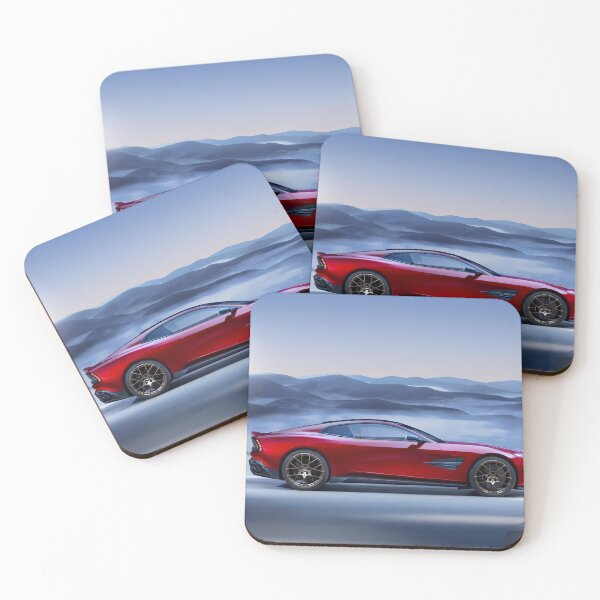 Item preview, Red Aston Martin Vanquish – Luxury in Motion Poster III designed and sold by AutoPopStudio.