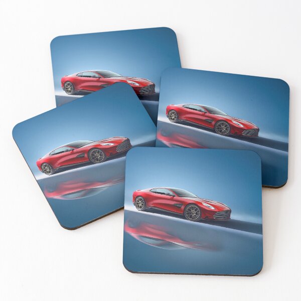 Item preview, Red Aston Martin Vanquish – Luxury in Motion Poster IV designed and sold by AutoPopStudio.