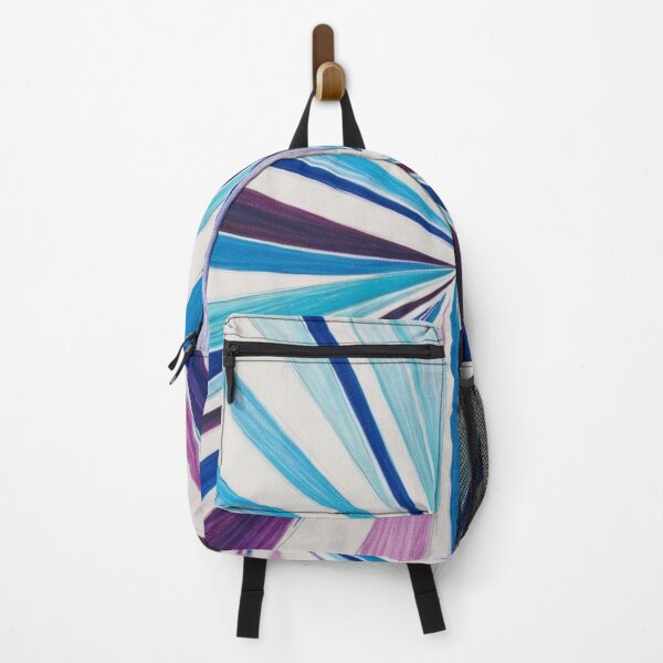 Item preview, Brilliant Winter Burst – Blue & Purple Radiating Abstract Minimalist Art designed and sold by Harmonic_Layers.