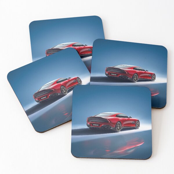 Item preview, Red Aston Martin Vanquish – Luxury in Motion Poster VI designed and sold by AutoPopStudio.