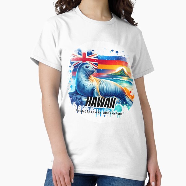 Item preview, Hawaii — Hawaiian Monk Seal Majesty | State Animal Watercolor Art designed and sold by MTeesGA.