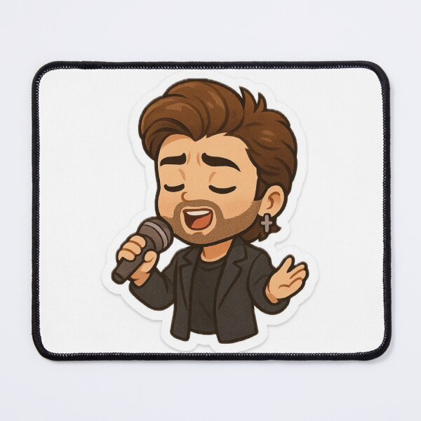 Item preview, Chibi George Michael Singing Sticker designed and sold by NotoriousDaman.