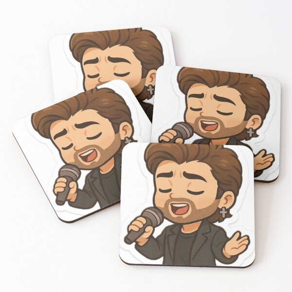 Item preview, Chibi George Michael Singing Sticker designed and sold by NotoriousDaman.