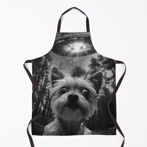Item preview, Funny Yorkie UFO selfie designed and sold by CompassandCrate.