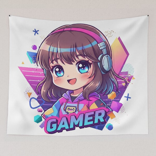 Item preview, Retro Gamer Girl Pixel Style designed and sold by JonelleTshirts.
