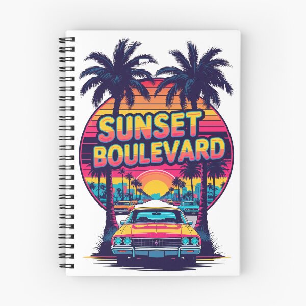 Item preview, Sunset boulevard - vintage style designed and sold by Dyke Art.