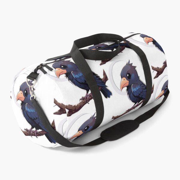 Item preview, Chibi crow posing on crescent moon. designed and sold by HAJlME.