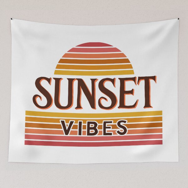 Item preview, Sunset Vibes – Vintage Aesthetic Retro Sunset Design for Summer and Beach Lovers designed and sold by DrawHandArt.