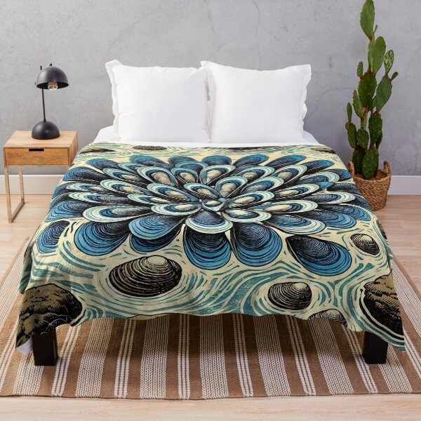 Item preview, Rockpool Mussels – Ukiyo-e Inspired Seaside Nature Art designed and sold by TidalEchoes.