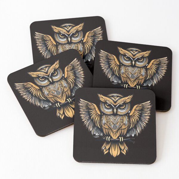 Item preview, Athena Gold Owl Symbol designed and sold by ViaARTfactory.