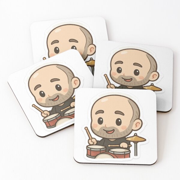 Artikelvorschau, Chibi Phil Collins Schlagzeuger-Aufkleber-Symbol entworfen und verkauft von NotoriousDaman.