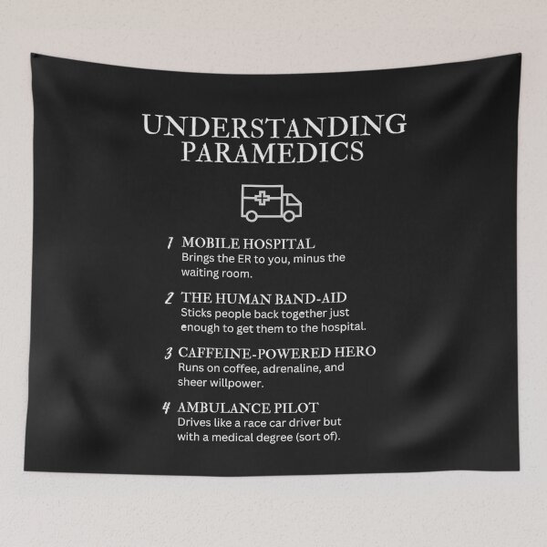 Item preview, UNDERSTANDING PARAMEDICS – Funny EMS Definitions - Black designed and sold by PsyFlow35.