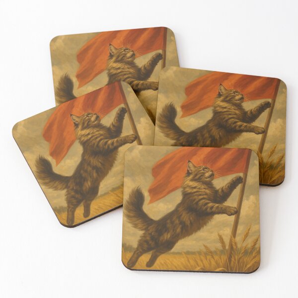 Item preview, Heroic Maine Coon Leaps for Glory designed and sold by LesChatsArt.