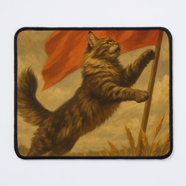 Item preview, Heroic Maine Coon Leaps for Glory designed and sold by LesChatsArt.