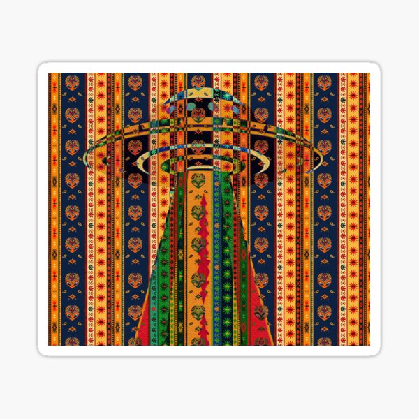 Vista previa del artículo con la obra «OVNI textil tribal», diseñado y vendido por TribuGalactica.
