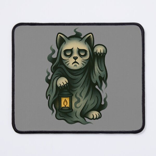 Item preview, Ghost Lantern Cat – Sad Maneki Neko Spirit – Horror Maneki Neko #3 designed and sold by TravisCats.