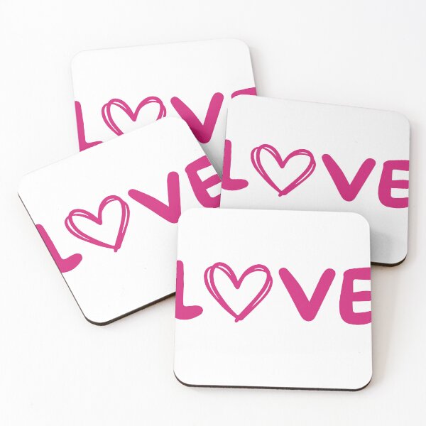 Item preview, LOVE (with heart, dark pink) designed and sold by Stellar Creations.
