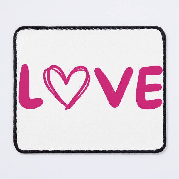 Item preview, LOVE (with heart, dark pink) designed and sold by Stellar Creations.