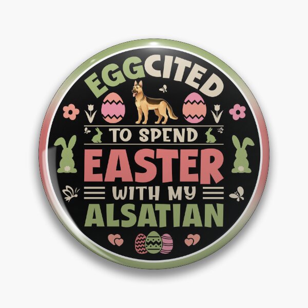 Item preview, Alsatian Easter Funny Hoppy Spring Holiday Wolf Dog Quote designed and sold by eclecTEEq.