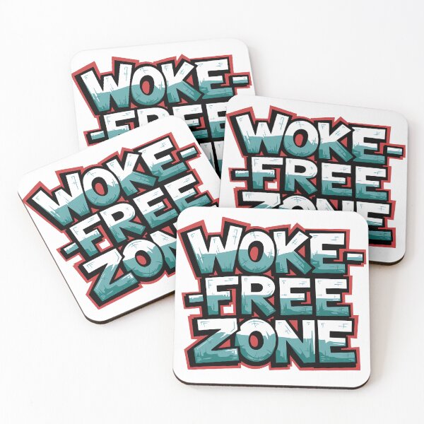 Item preview, Woke-Free Zone – Bold Statement Graphic Text designed and sold by KateVil.