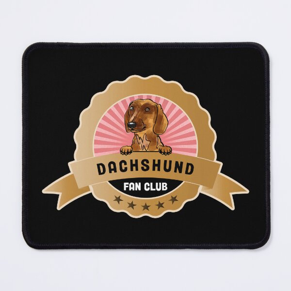 Item preview, Dachshund Fan Club Peeking Doxie Dog Badge Label designed and sold by eclecTEEq.