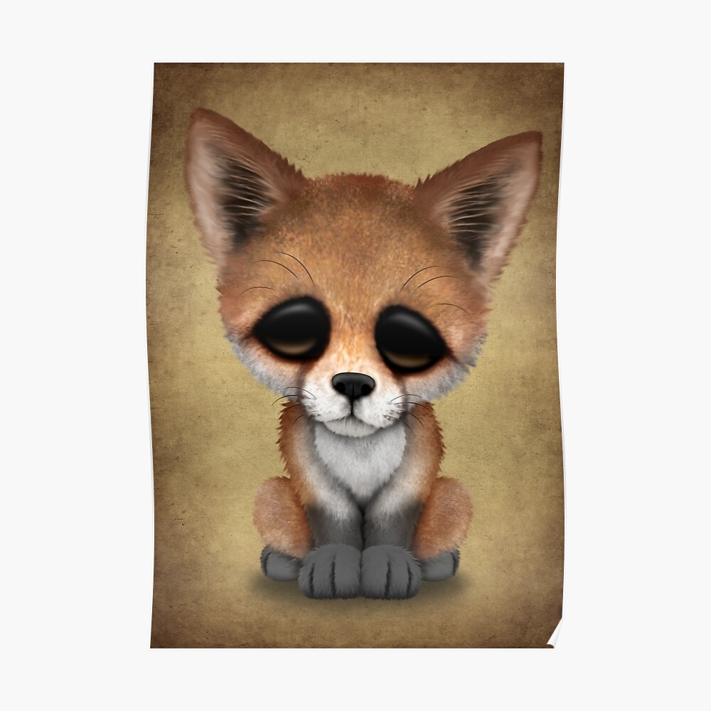 Cute Red Fox Cub Art Print For Sale By Jeffbartels Redbubble