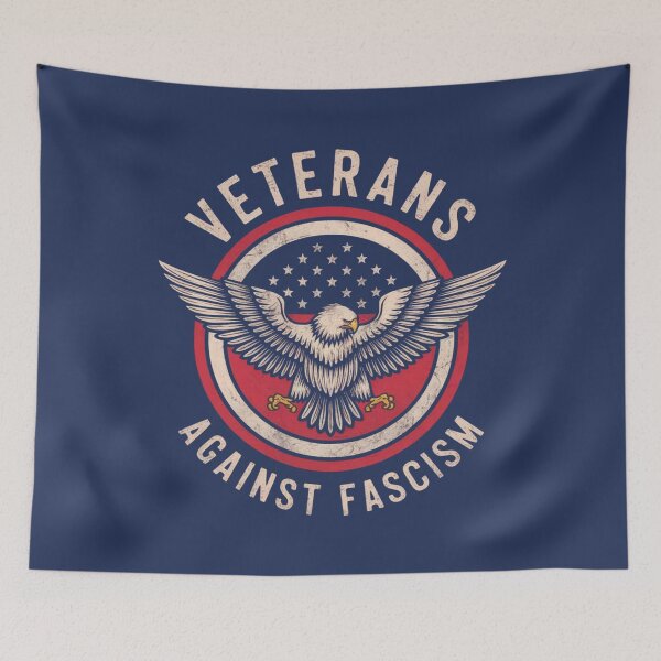 Item preview, Veterans Against Fascism Distressed Vintage Design designed and sold by TrendyTees12.