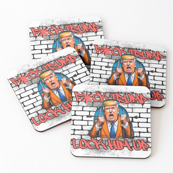 Item preview, FXCK_TRUMP LOCK HIM UP TAG DESIGN designed and sold by FXCK-TRUMP-ART.