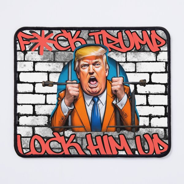 Item preview, FXCK_TRUMP LOCK HIM UP TAG DESIGN designed and sold by FXCK-TRUMP-ART.