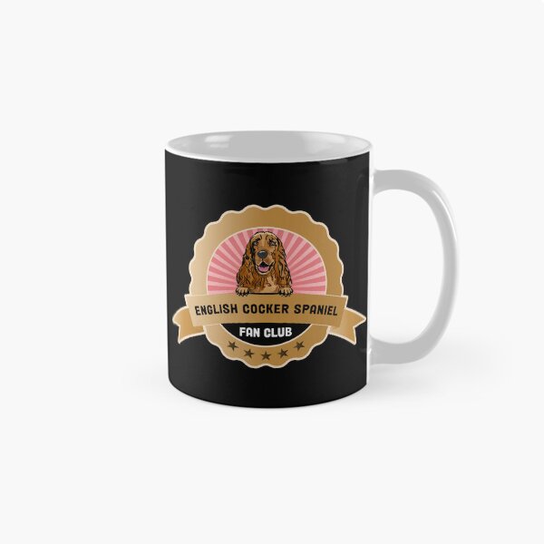 Item preview, Etiqueta de identificación del club de fans de Cocker Spaniel que mira al perro inglés designed and sold by eclecTEEq.