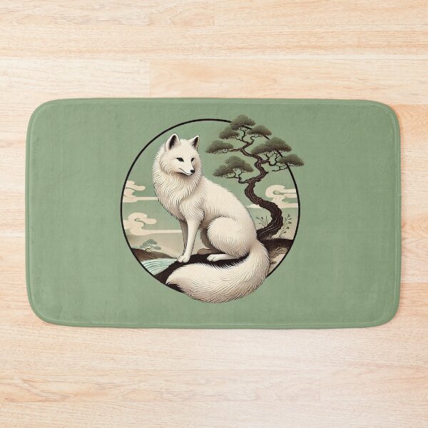Item preview, Sacred Kitsune – Elegant Japanese Spirit Fox Print designed and sold by TidalEchoes.