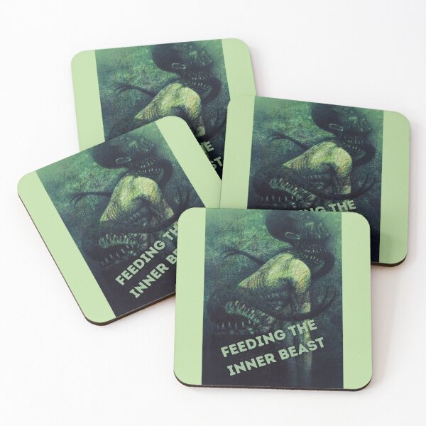 Item preview, Feeding the Inner Beast – Dark Surreal Horror Green Art designed and sold by Anomaly Effect.